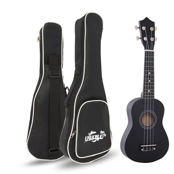 

High Quality Waterproof Soft Portable Lightweight 600D Oxford Cloth 21 Inch Soprano Ukulele Bag Case with Single Strip