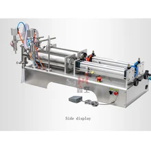 Полуавтоматическая машина для ножное управление жидкой количественная наполнительная машина из нержавеющей стали с двойной головкой разливочная машина