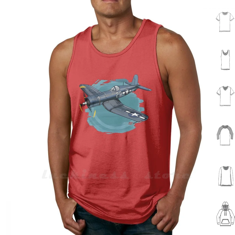 F4U Corsair Canotte Gilet Senza Maniche Avion Lent? J? Fly America Airplane Fliger Aereo Navy Pilota Usa Carrier