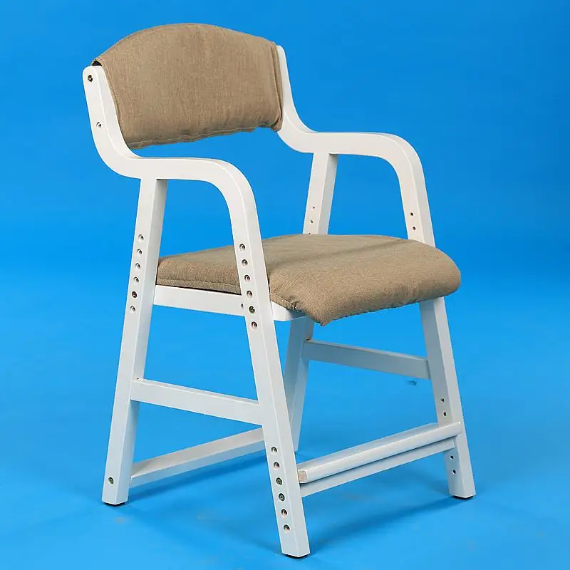 Регулируемое подъемное детское сиденье из цельного дерева, детское кресло для учебы, стул с спинкой, стул для начальной школы, домашний письменный стул - Цвет: Style 8