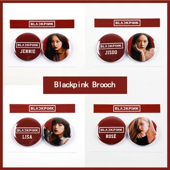 

Kpop Blackpink Jennie Rose Lisa Jisoo Badge New Album Pins Brooch Accessories For Clothes Hat Backpack Decoratio Fan Gift