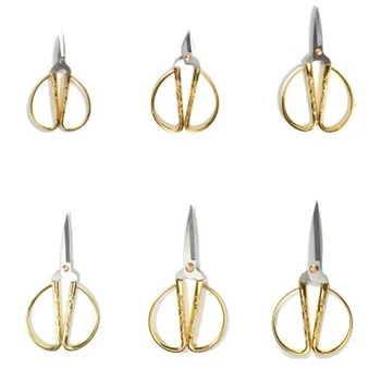 

8.6/12.5CM Professional Tailor Gold Scissors Stainless Steel Vintage High Quality Sharp Strong Shear Fabric Leather schaar