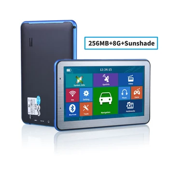 

katarina 7 Inch Gps Navigator Portable Navigator 8GB+256MB+Sunshade Gps Navi Navigation Device Maps Truck Car Auto Touch Screen