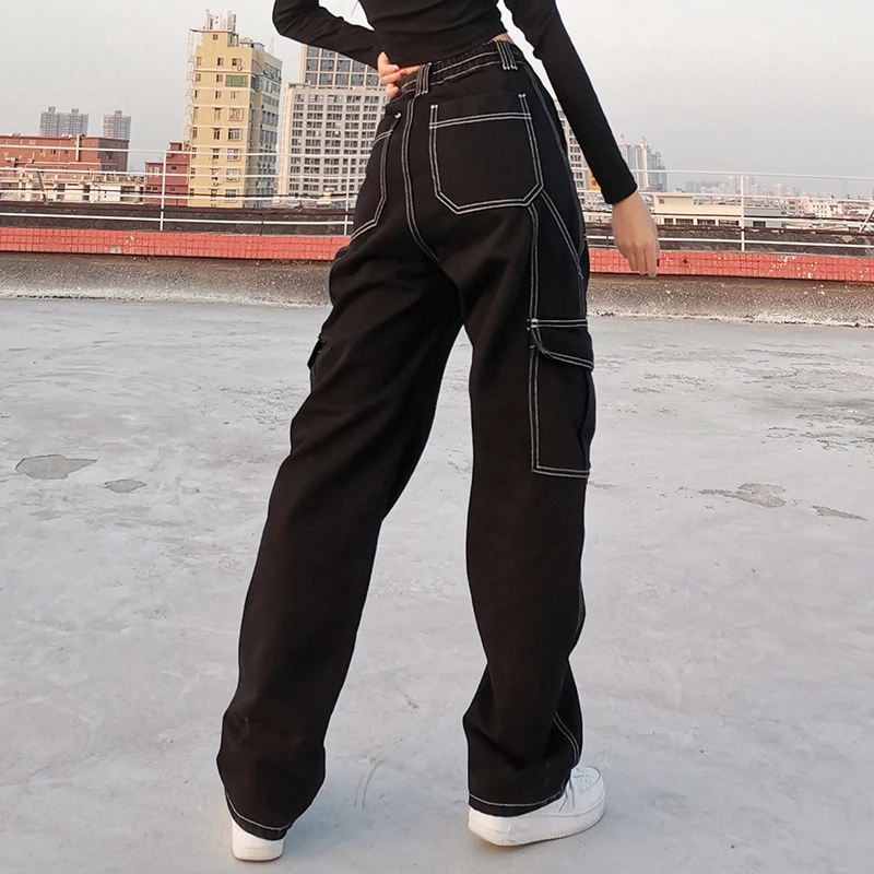 Japanese Streetwear Contrast Stitch 