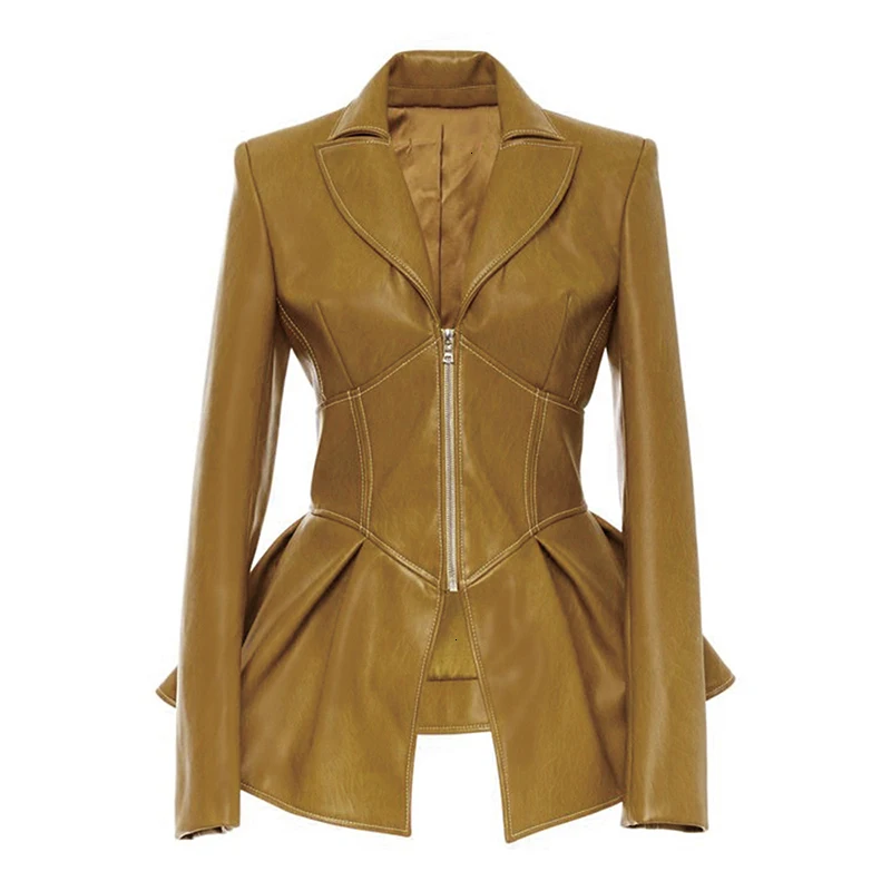 CHICEVER Байкерская стильная Лоскутная нестандартная Женская куртка с воротником с лацканами и длинным рукавом, туника для женщин, модное пальто