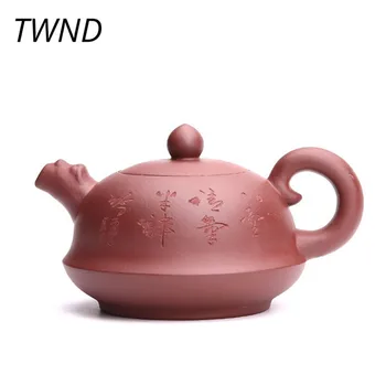 

325CC PURPLE CLAY YIXING TEAPOT CHINESE KUNG FU LONG TOU POT ZISHA KETTLE WITH GIFT BOX SUIT OOLONG TIE GUAN YIN DAHONGPAO 17.4