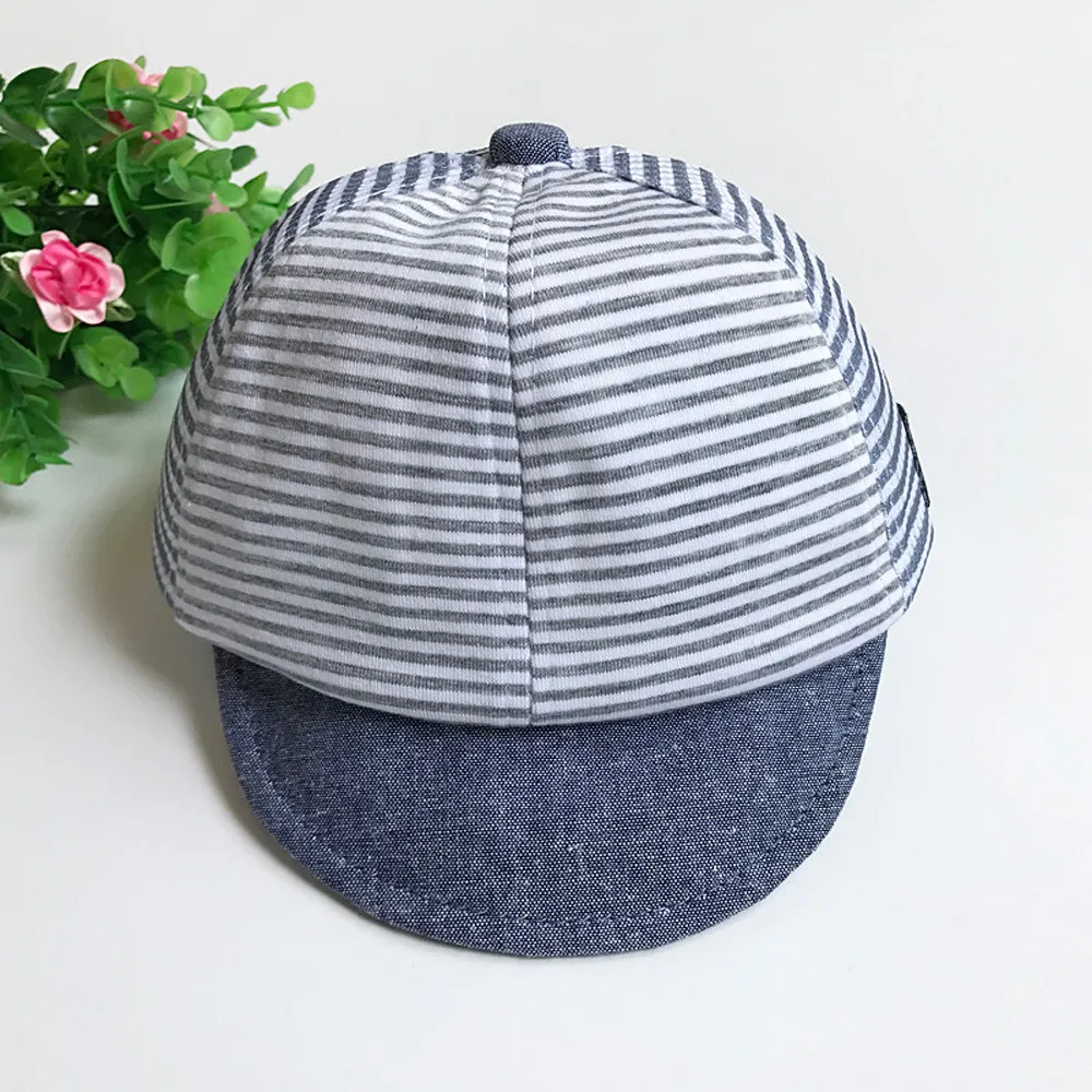 Spring Summer Baby baseball cap Baby Hat Cute Casual Striped Soft Eaves Kids Baby Boy Girl Beret Caps Girls Sun Hats