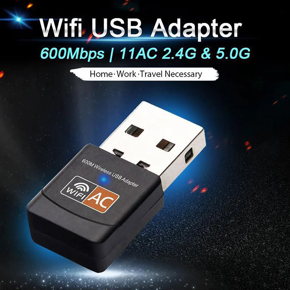 Ac600M Двухдиапазонная беспроводная сетевая карта 5G мини Usb компьютер Wifi приемник сигнала передатчик