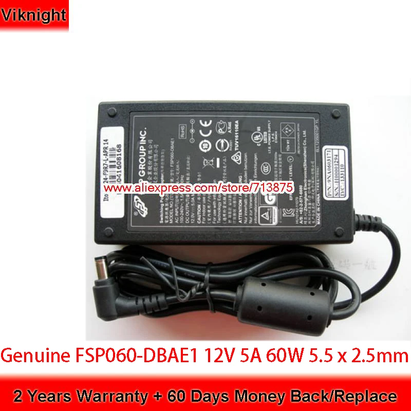 Натуральная FSP 12V 5A 60 Вт FSP060 DBAE1 адаптер переменного тока для DBAB1 SP060 DIBAN2 AS 202TE