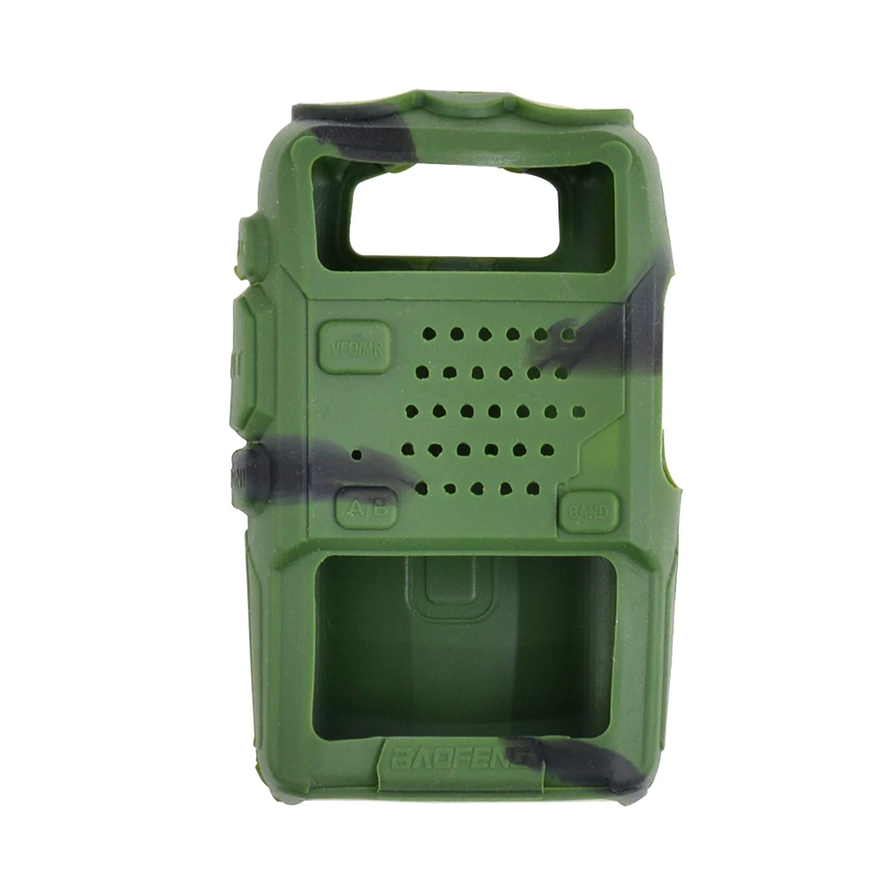 GM415-Green CHIPAL силиконовая ручная крышка в виде ракушки UV5R 5RA 5RB 5RC 5RD TYT F8 для Baofeng Walkie Talkie водонепроницаемый мягкий чехол-Кобура - Цвет: GM415-Green