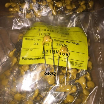 

20PCS/50PCS NEW Japan Matsushita ECKA3D101KBP 101K 2KV High voltage ceramic chip 100PF 2000V 101/2000V 100P yellow