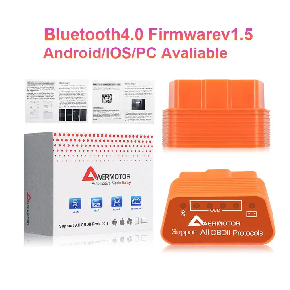 Диагностический сканер автомобиля ELM327 V1.5 Wifi Bluetooth obd2поддержка Android IOS система автомобильный диагностический сканер - Цвет: Красный