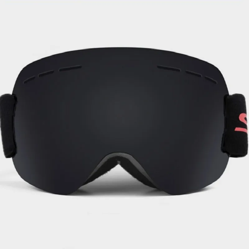 Сверхлегкие черные большие сферические уличные лыжные очки ветрозащитные УФ-защитные противотуманные унисекс Зимние очки для сноубординга