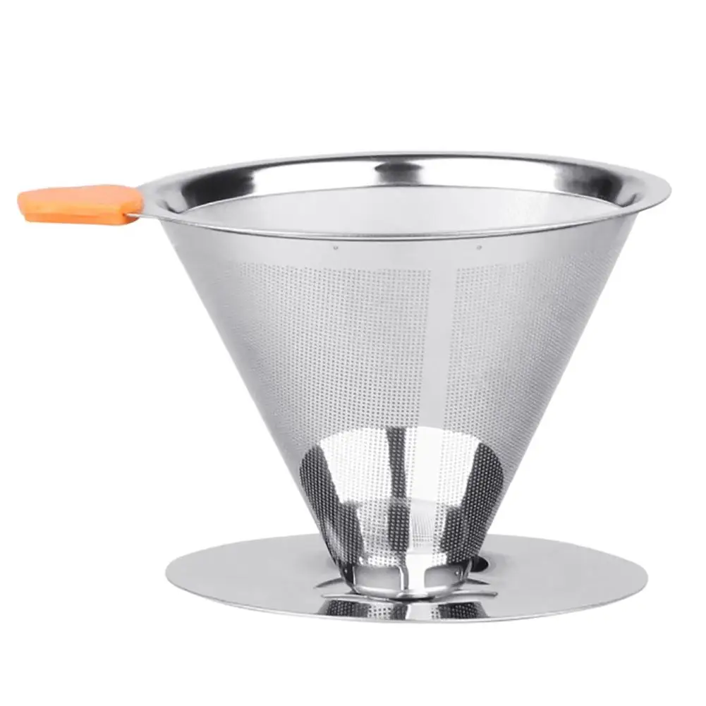 Stainless Steel Double Layers Reusable Coffee Filter Dripper Mesh