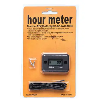 

Auto flip 1*Sensor Waterproof Engine Digital Hour Meter For Motorcycle