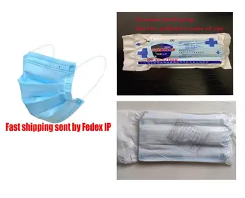 

Sent Fedex/DHL1000 PCS Disposable three-layer meltblown cloth protective mask Dustproof Anti Influenza Breathing Safety Masks