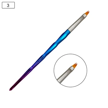 

8pcs/lot Smile Moon Shaped Acrylic French Nail Art Brush Set UV Gel Polish Gradient Color Tips 3D DIY Painting Drawing Liner Pen
