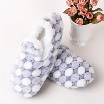 

Adult Super Soft Warm Cozy Fuzzy Soft Slippers Non-Slip Lined Socks for Women Floor Socks FJ88