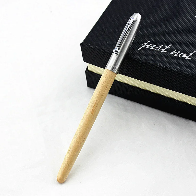 Роскошная Jinhao 51 деревянная+ авторучка 0,5 мм чернильная ручка для офиса и школы, канцелярские принадлежности, подарочная ручка