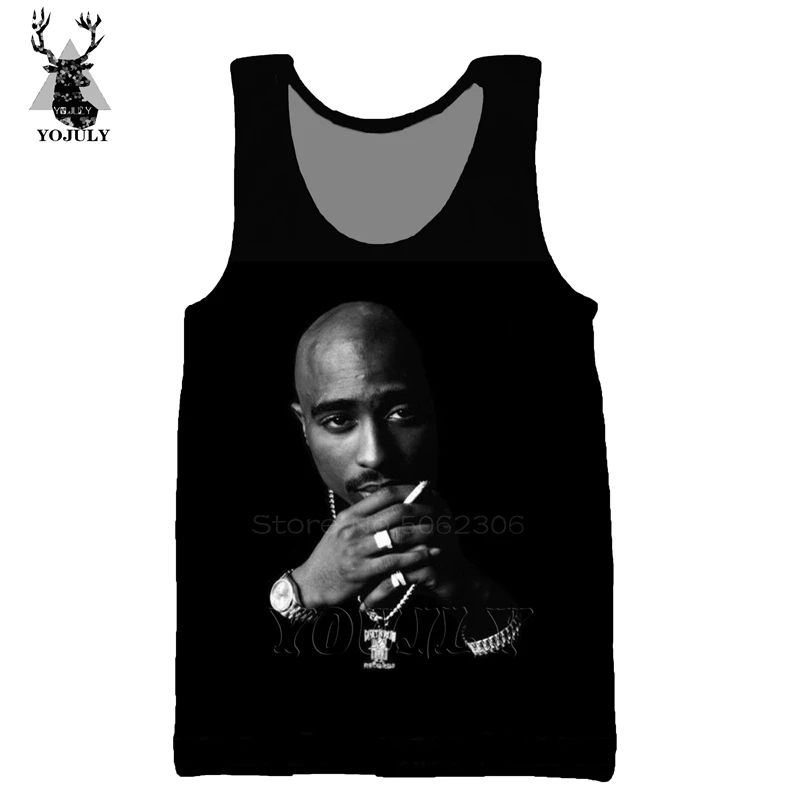 5 Legends Of хип-хоп рэппер 2pac жилет Мода off white Мужская 3d печать повседневная майка Мужская Уличная мускулаторная спортивная одежда V10 - Цвет: 5