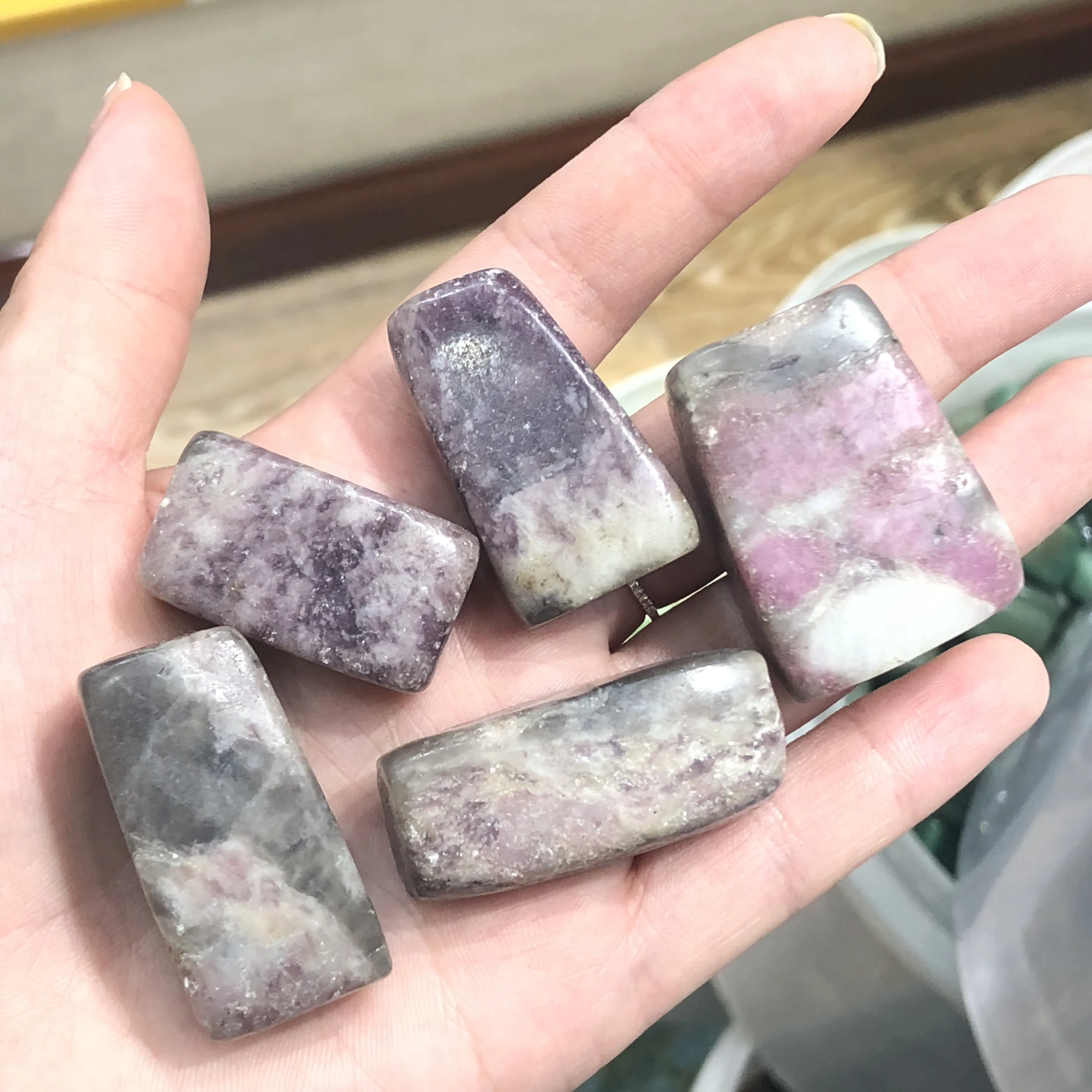 2 шт. натуральный цветок сливы турмалин гравий квадратный энергетический Камень