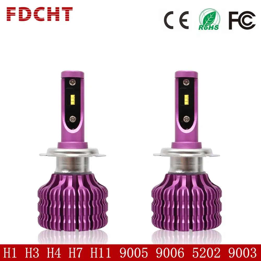 

FDCHT auto led lamp car headlight bulb h1 h11 h4 h7 kit 9005 9006 led mini light 6500k h3 hb3 hb4 turbo super canbus dual color