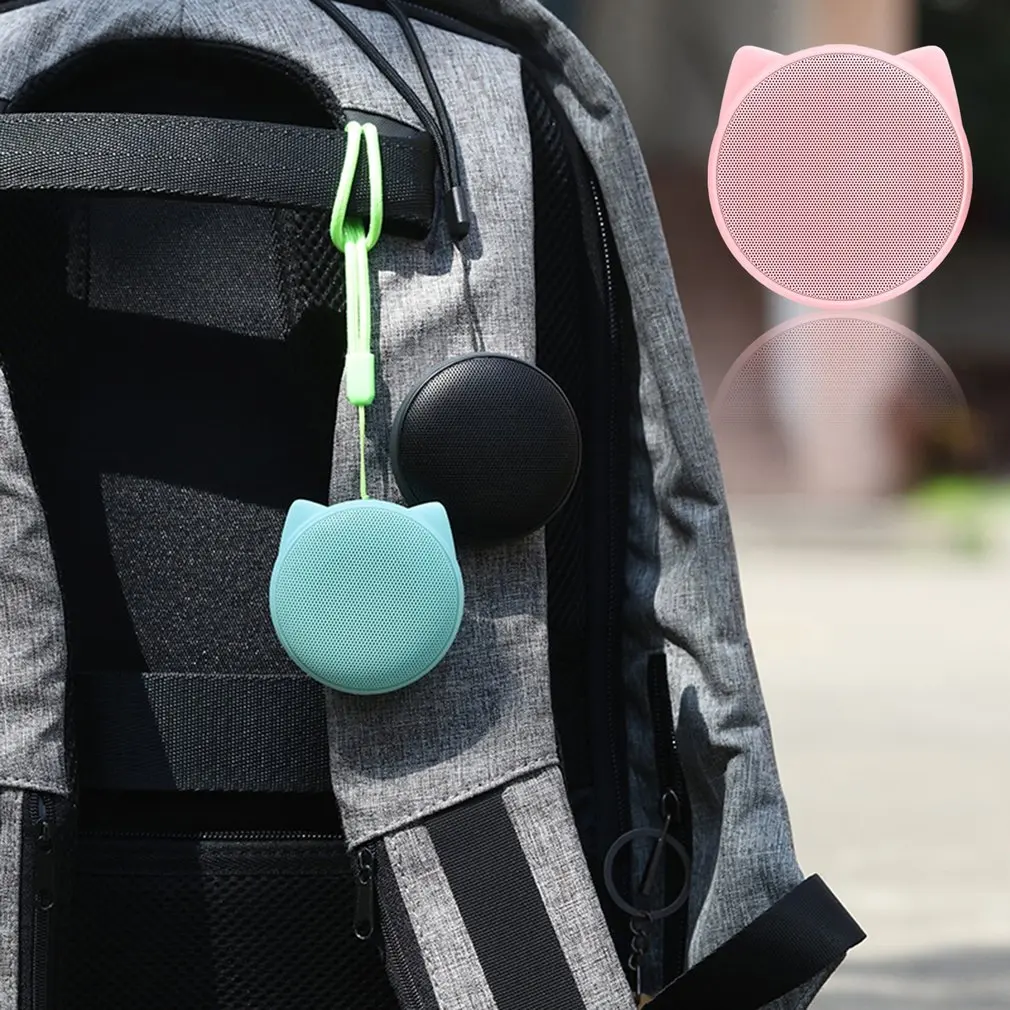 Lovely Cute Cat Ear Shape Wireless Music Player Speaker Portable HiFi Shock Bass Home Travel Subwoofer Speaker