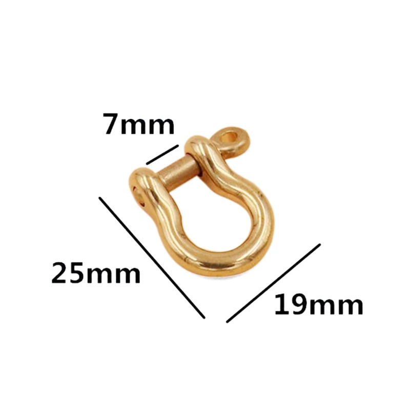 

3 Sizes U-Shaped Brass Clasp Shackle Joint Connect Key Chain Hook Leather Craft