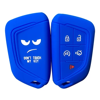 

Silica Gel Car Key Cover For Cadillac CT5 2019 2020 5 Button Smart Remote Car Key Case For Keychain Alarm