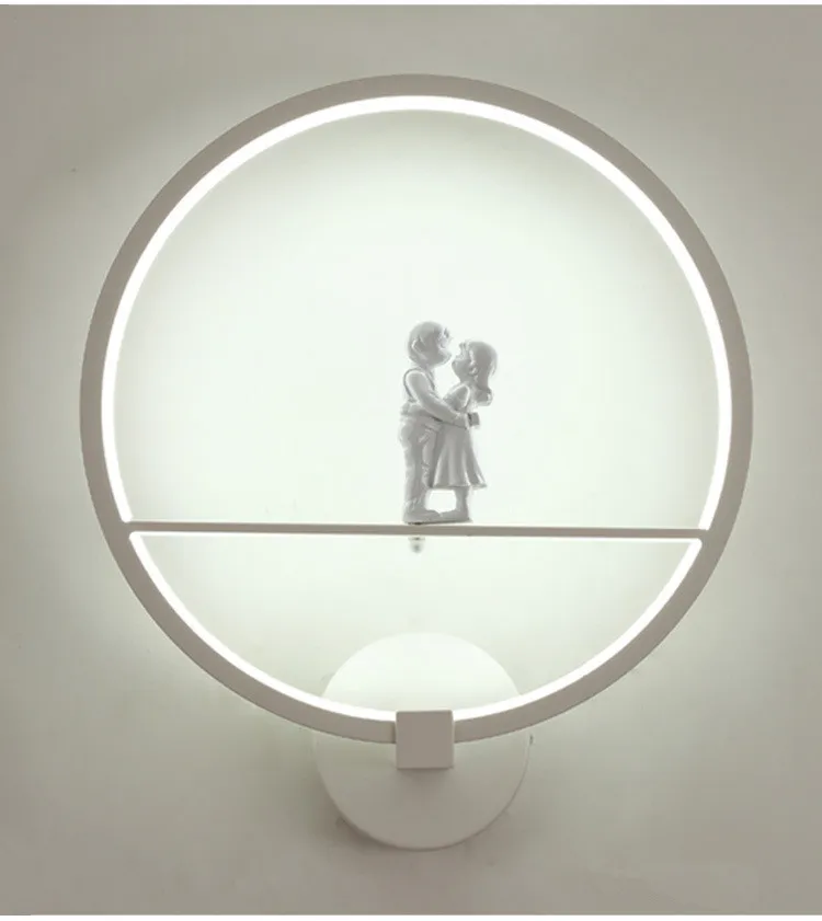 couples Современный Креативный скандинавский прикроватный светильник, американская спальня, настенный светильник, европейский стиль, персональный настенный светильник, коридор, лестничные лампы - Цвет абажура: couples