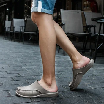 

Men Comfy Backless Slippers Casual Sandals Breathable Anti-slip for Summer Outdoor hh88