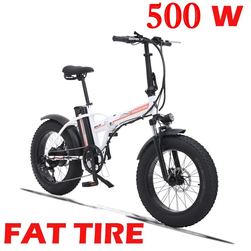 48V 500W электрический пляжный велосипед 4,0 Fat Tire Мужской горный велосипед Снежный велосипед 26 дюймов Электрический велосипед