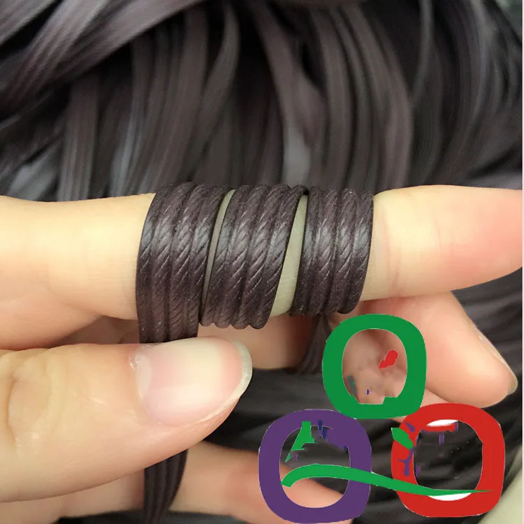 60M Black flat synthetic rattan weaving material plastic rattan for knit and repair chair table storage basket hammock etc - Цвет: style 3