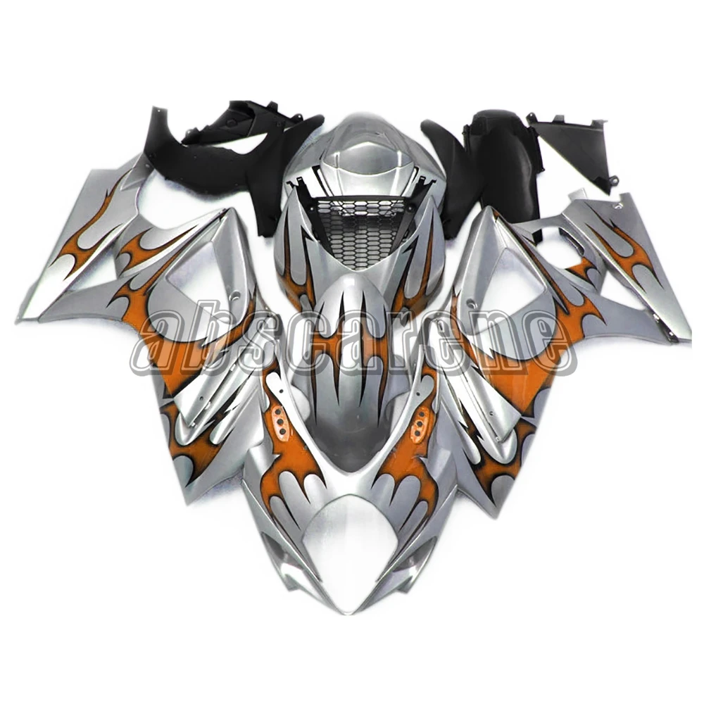 Мотоцикл полный обтекатель комплект для Suzuki GSXR1000 K7 2007 2008 GSXR-1000 07 08 ABS пластик впрыска кузова Глянец серебряный оранжевый