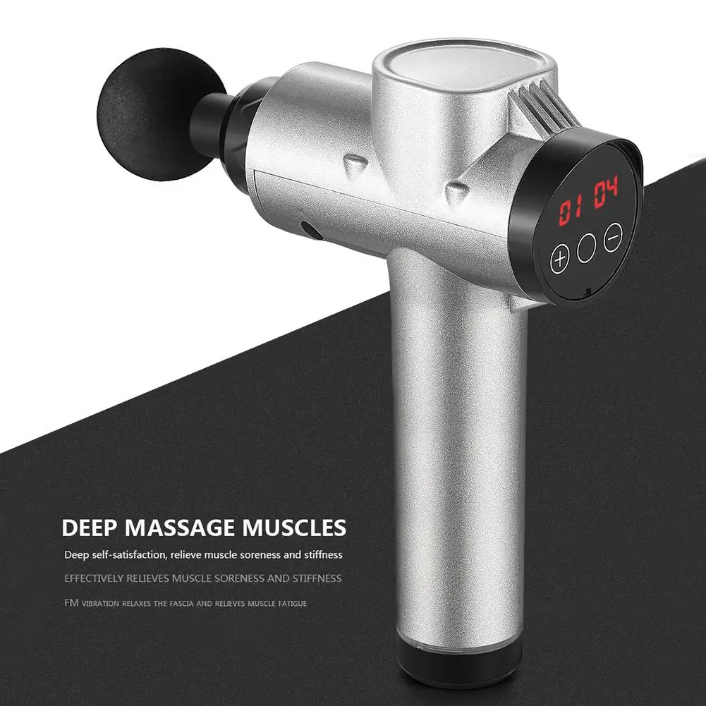 Handheld Percussion Massager Deep Tissue Massager High-intensity Vibration Rechargeable Device for Muscle Pain Soreness Relief