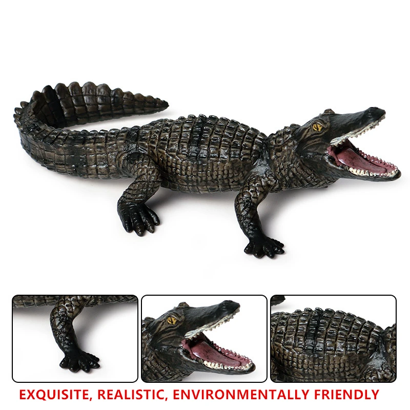 Children's Simulation wild animal model red crocodile Nile crocodile amphibian crocodile model toy Collecting gifts Toy model
