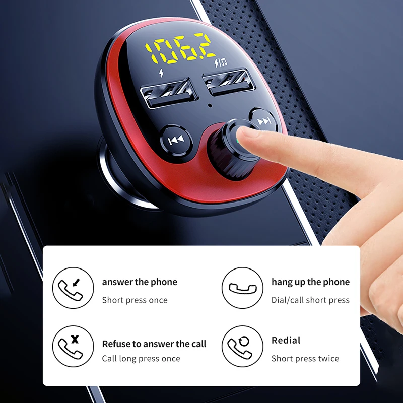 Беспроводной Bluetooth Hands-free Автомобильное зарядное устройство Автомобильный MP3-плеер цифровой дисплей экран Автомобильный fm-передатчик Поддержка U диск/TF карта