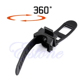 

360 Degree Cycling Bicycle Bike Mount Holder Black for LED Flashlight Torch Clip R9UC