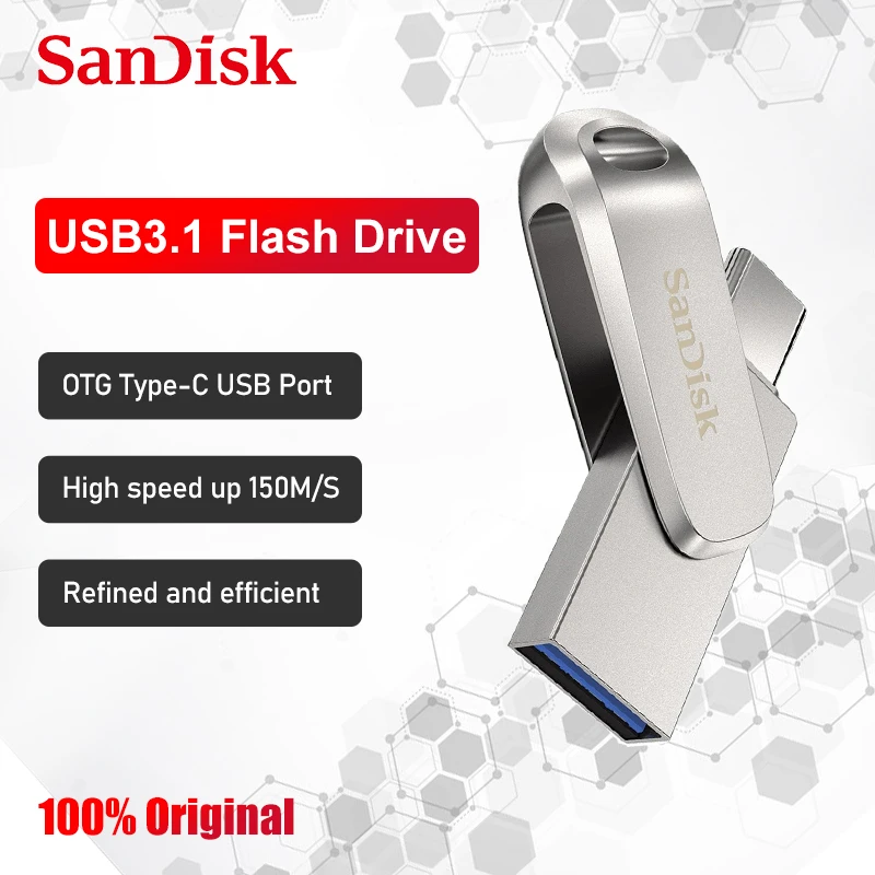 Sandisk USB Flash Drive Reading Speed 150MB/S TypeC 32GB 64GB 128GB