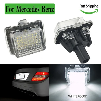 

2PCS for benz led car Number License Plate Light lamp tail Luces auto lighting for Mercedes Benz W204 W221 W212 W216 W166 W231