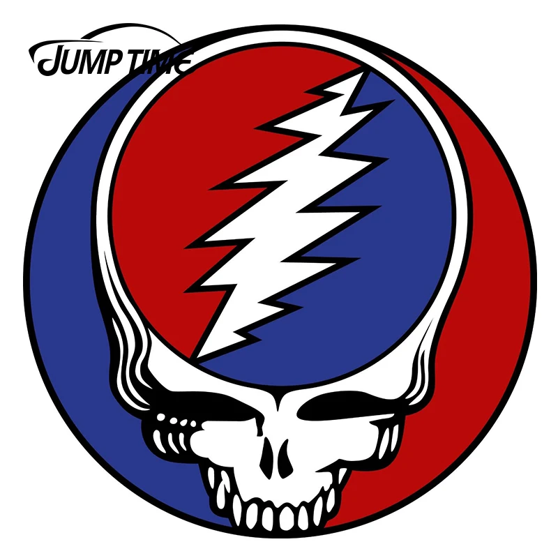 JumpTime 13cm X The Grateful Dead Skull Car Stickers Decal Bumper Window Decals Rear Windshield Truck Motorcycle | Автомобили и