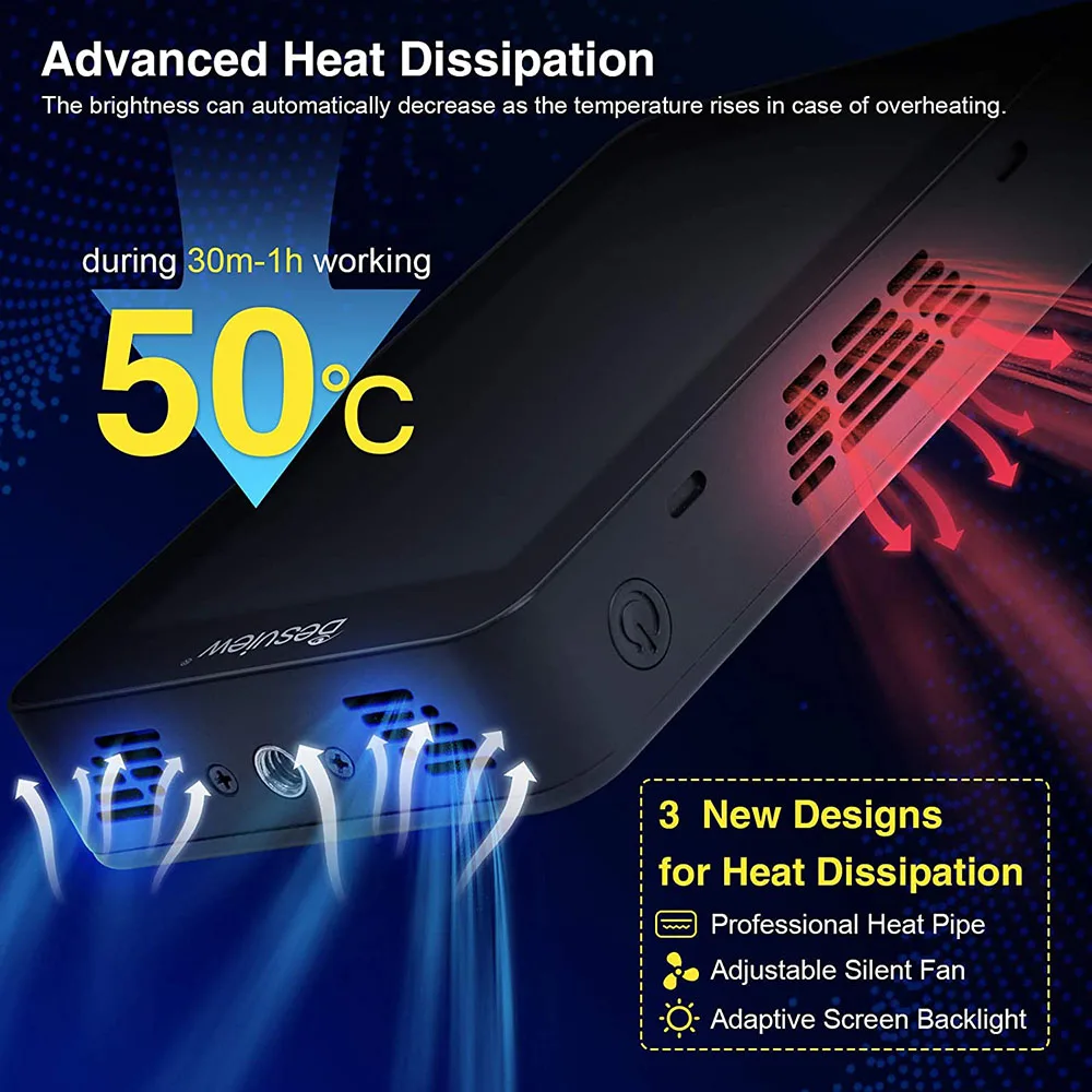 Desview R6 UHB 4K Monitor 5.5 Inch Camera Field Monitor FHD 2800nits 1920x1080 3D LUT HDR Touch Screen for Sony Canon Video