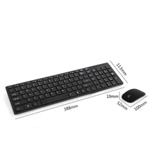 2,4G Беспроводная клавиатура и мышь комплект беспроводная оптическая мышь 1600 точек/дюйм Клавиатура Набор для ноутбука ПК OD889