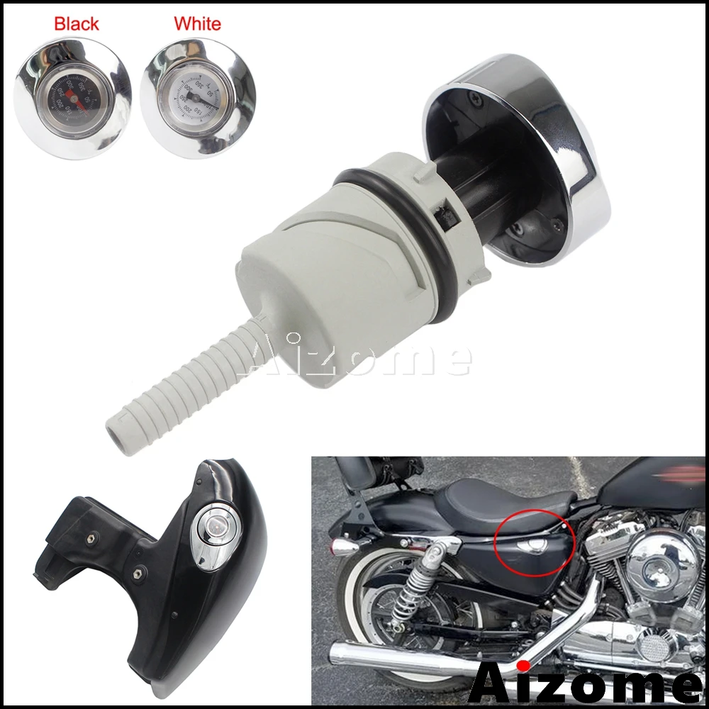 Chrome Motorcycle Oil Temperature Dipstick For Harley 20042019