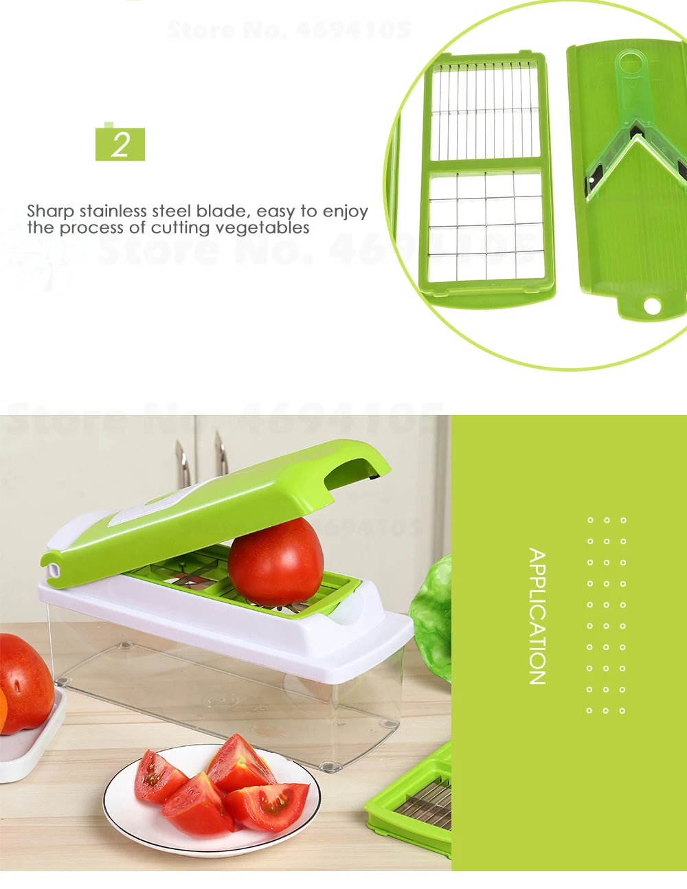 Multifunctional 12pcs Food Slicer for Kitchen