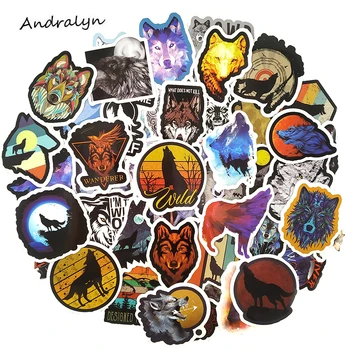 

50 Pcs/Set Cool Wolf Fashion Graffiti Stickers For Kids Toys Refrigerator DIY Suitcase Laptop Car Skateboard Album Motorcycle