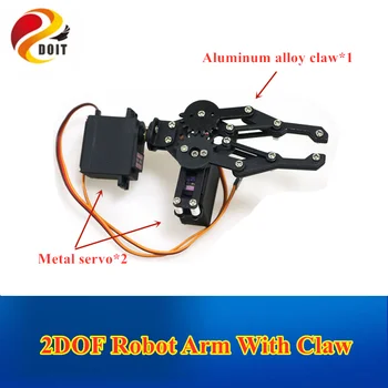 

Black 2 DOF Manipulator Mechanical Arm Gripper Clamp kit for Robot MG996R DIY RC Toy Parts