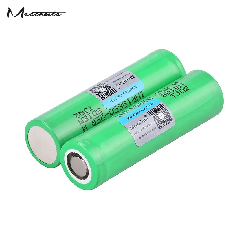 Meetcute INR18650-25R 3,7 V 2500mAh 18650 литиевая аккумуляторная батарея для светодиодного фонарика