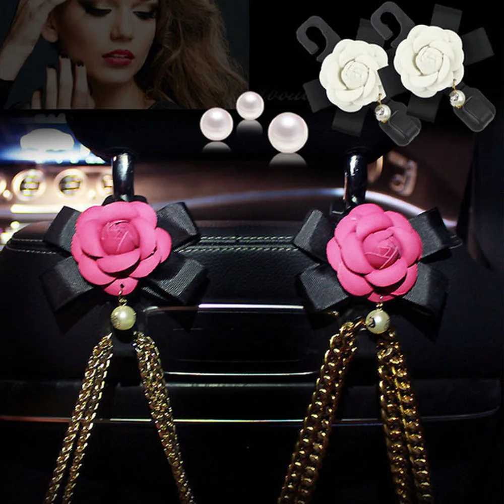 Новейший автомобильный крючок Camellia, креативный многофункциональный автомобильный крючок для хранения сидений, многофункциональные зажимы, крючки для автомобильных аксессуаров