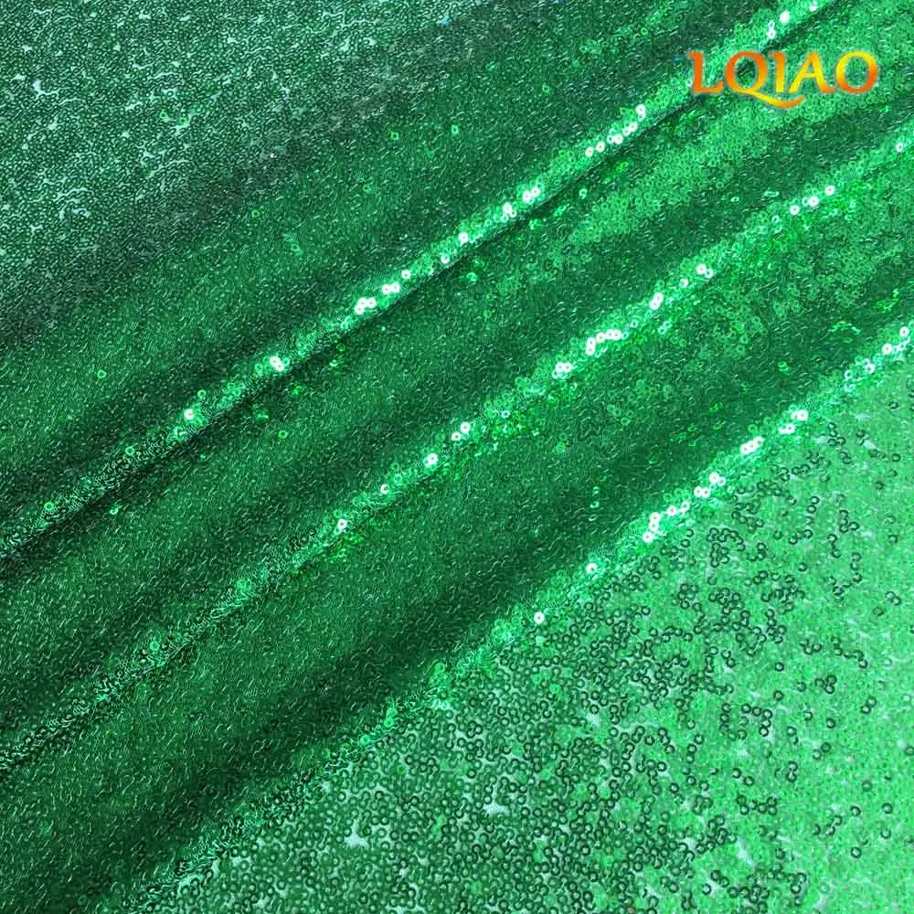 Apple Green Sequin fabric 003